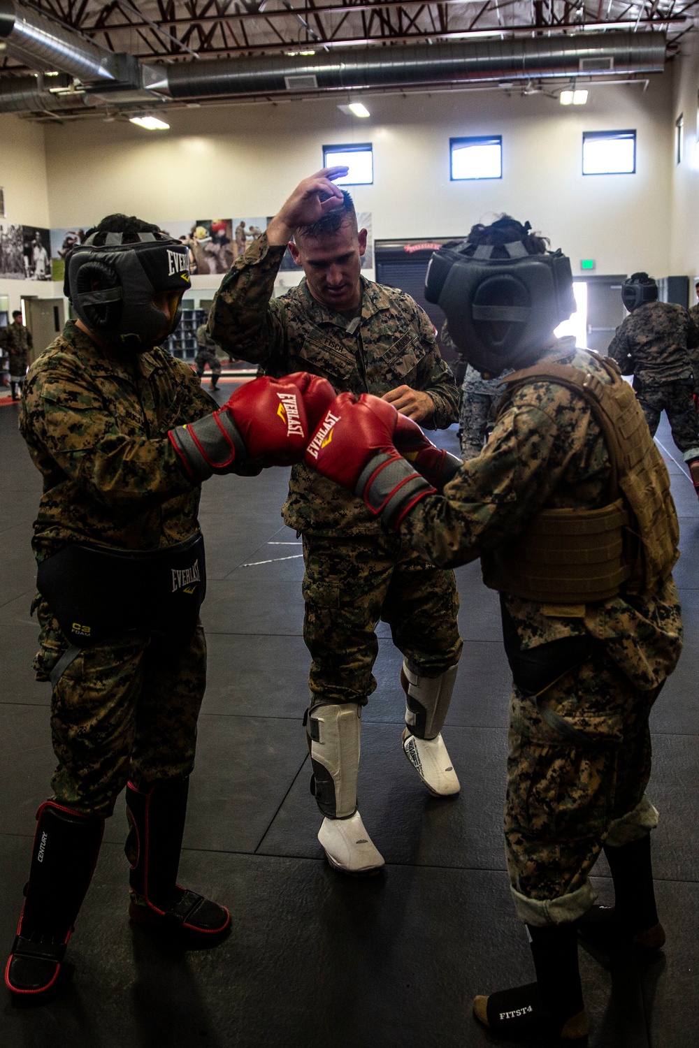 Marines conduct free sparring as part of MAIT course