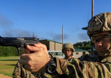 Sgt. James Baird readies his M9