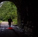 A U.S. Army Reserve Reserve soldier enters a tunnel