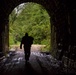 A U.S. Army Reserve Reserve soldier enters a tunnel