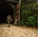 Sgt. Joshua Smith emerges from a tunnel