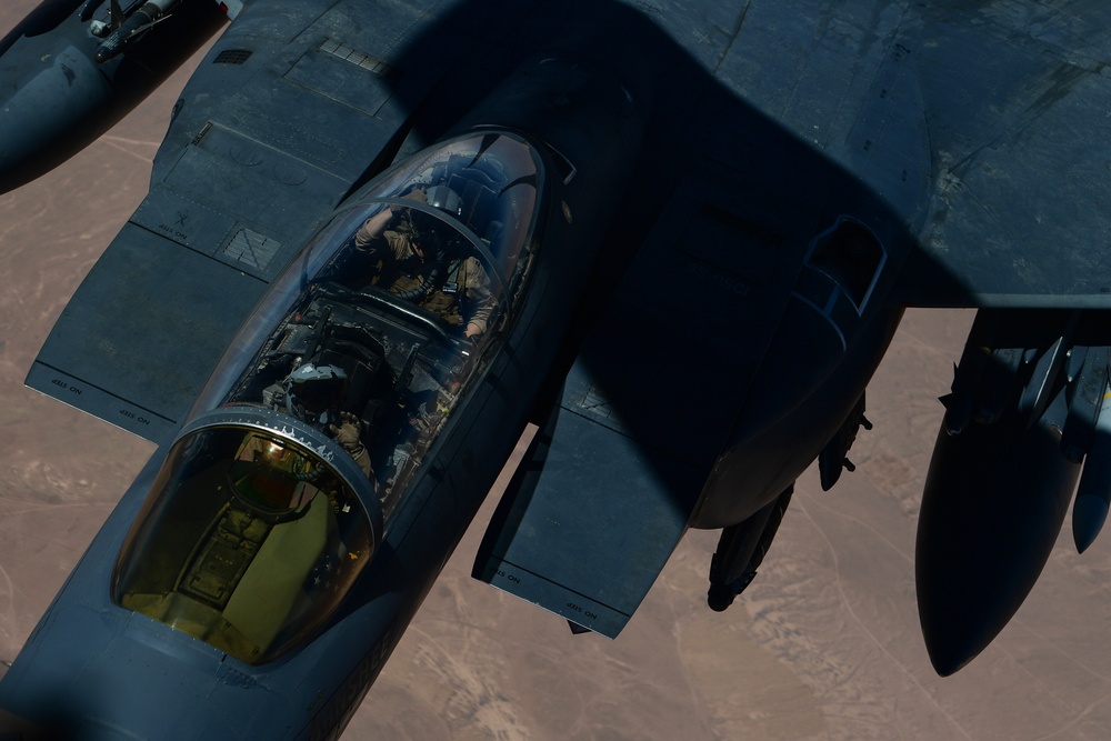28th EARS provides aerial refueling to F-15 Strike Eagle