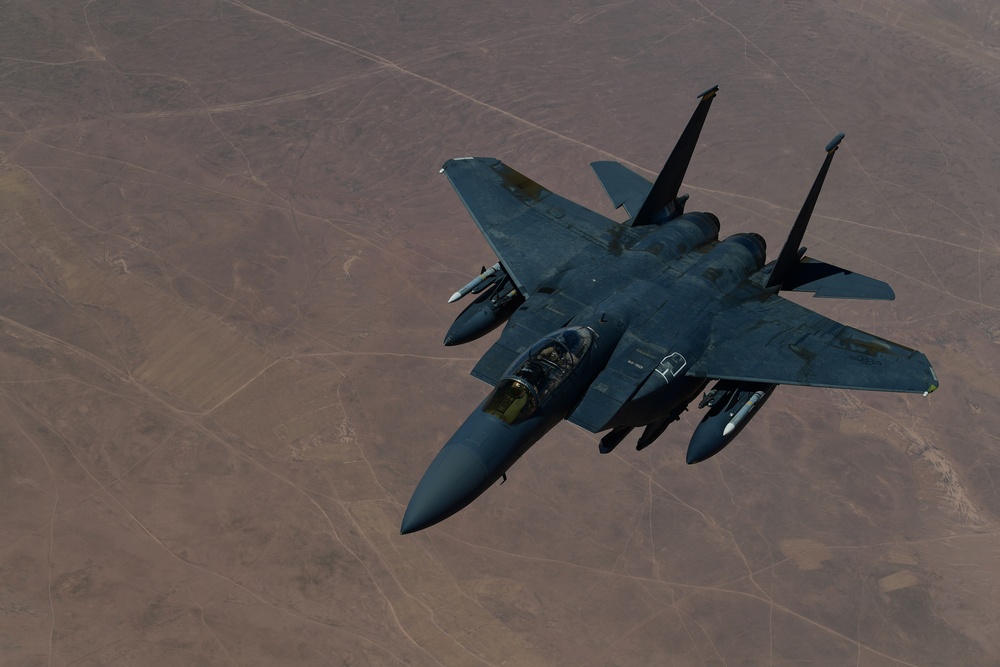 28th EARS provides aerial refueling to F-15 Strike Eagle