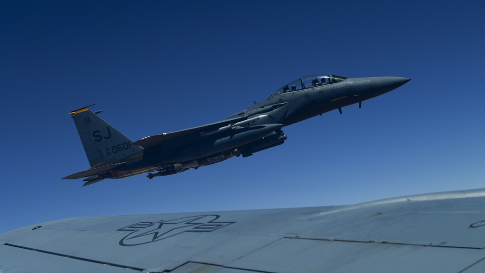 28th EARS provides aerial refueling to F-15 Strike Eagle