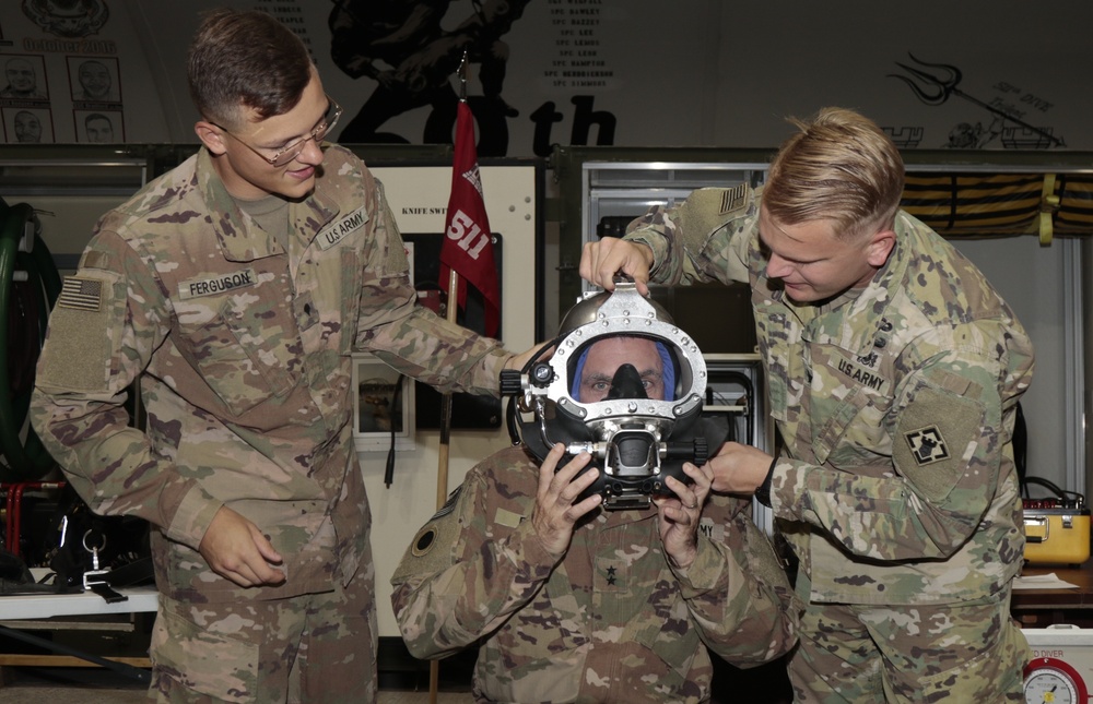 Task Force Spartan commander visits Kuwait Naval Base troops