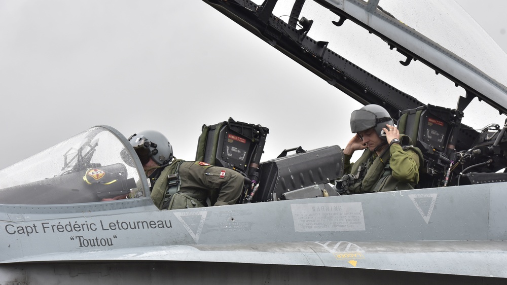 Royal Canadian Air Force prepares for take-off during RED FLAG-Alaska 19-3