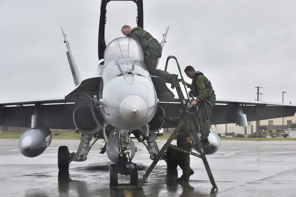 Royal Canadian air force prepares for take-off during Red Flag-Alaska 19-3