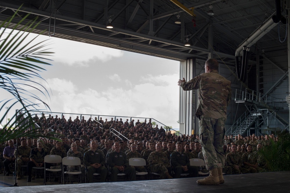 Sky Warriors host CSAF at Hickam Airfield