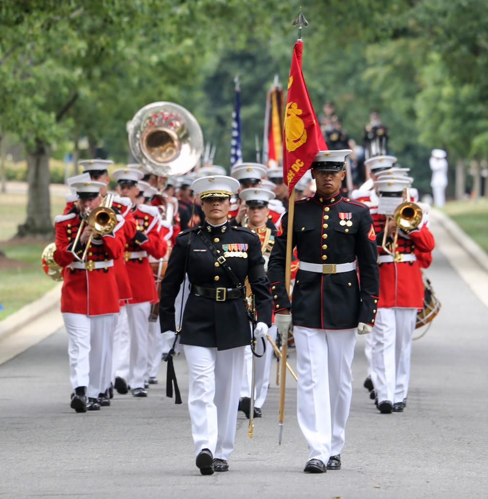 Barracks Marines Escort the Casket of Maj. Matthew M. Wiegand
