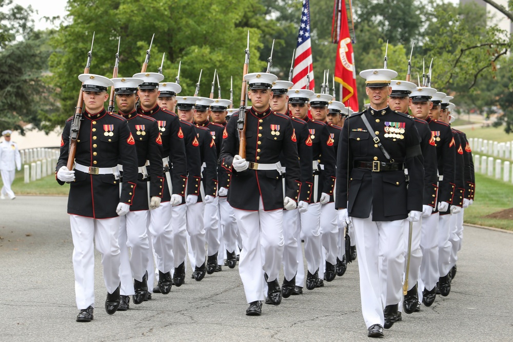 Barracks Marines Escort the Casket of Maj. Matthew M. Wiegand