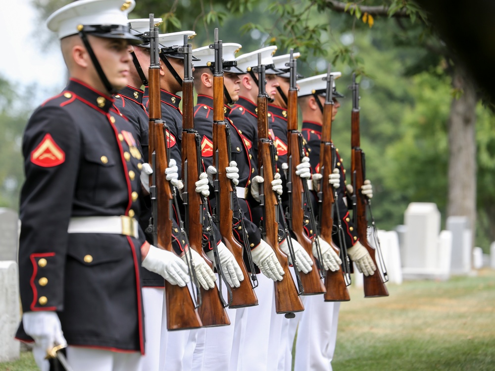 Barracks Marines Escort the Casket of Maj. Matthew M. Wiegand