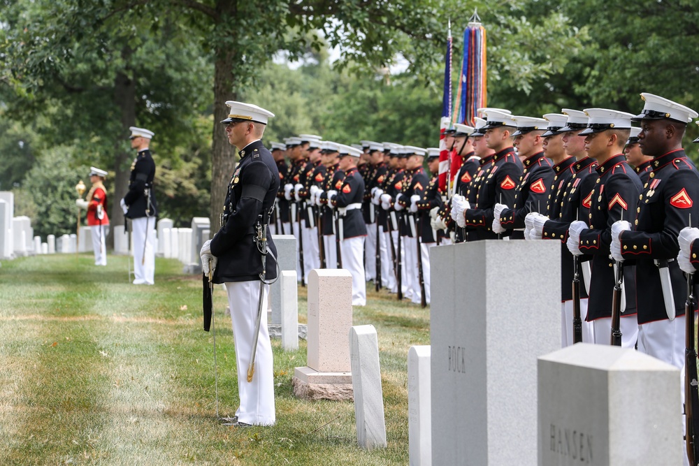 Barracks Marines Escort the Casket of Maj. Matthew M. Wiegand