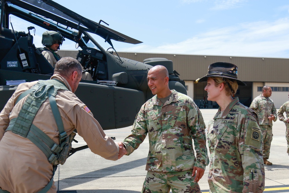 82nd Combat Aviation Brigade Receives New AH-64 Echo Apache Helicopters