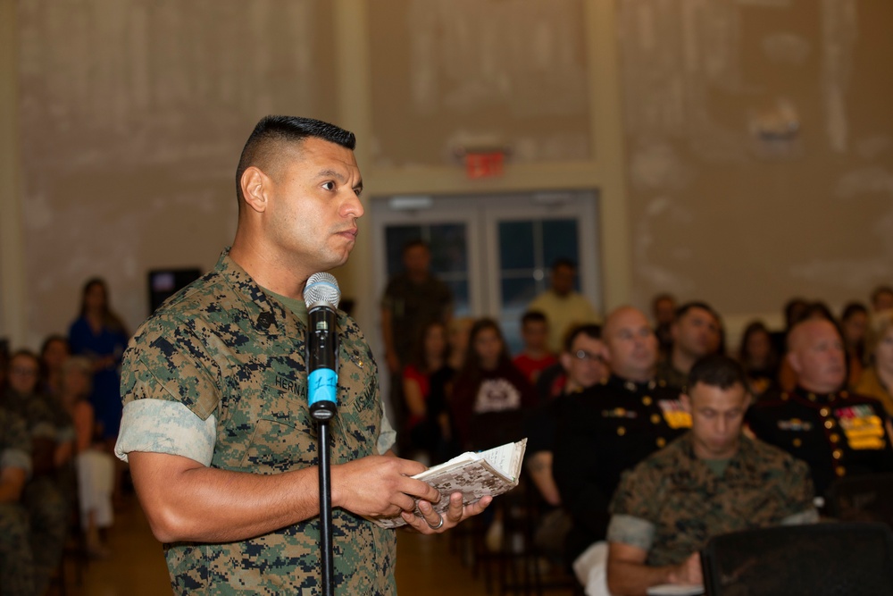 Senator Thom Tillis holds town hall meeting at Marston Pavilion on Marine Corps Base Camp Lejeune