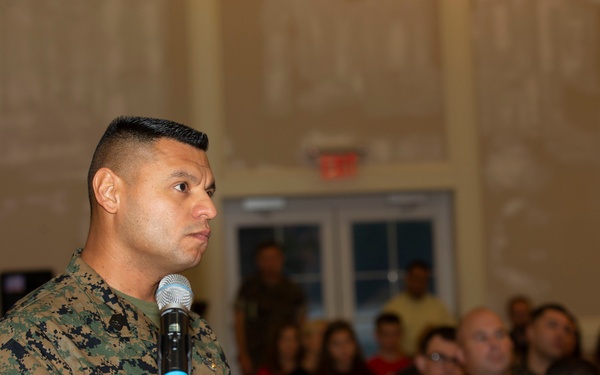 Senator Thom Tillis holds town hall meeting at Marston Pavilion on Marine Corps Base Camp Lejeune