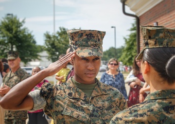 Sergeant instructor trains her former recruit to become Marine Corps Officer