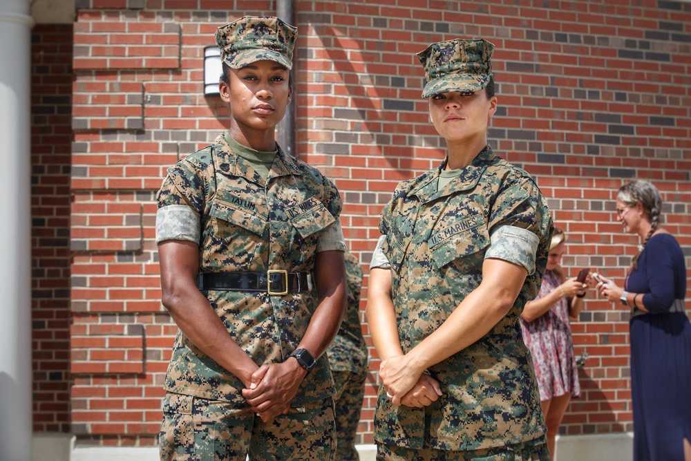 Sergeant instructor trains her former recruit to become Marine Corps Officer