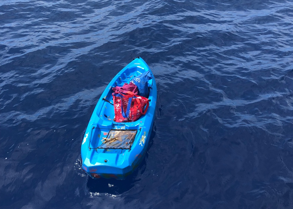 Imagery Available: Coast Guard seeks help identifying owner of adrift kayak off Lihue Airport, Kauai