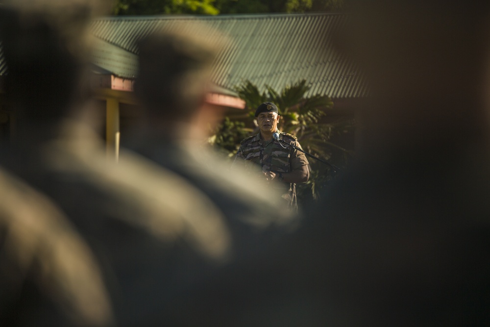 MRF-D Marines participate in Tafakula opening ceremony