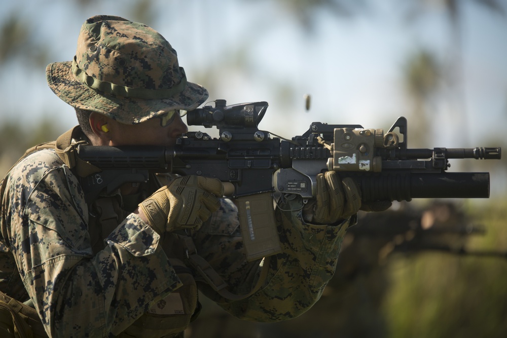 MRF-D Marines conduct marksmanship training during Tafakula