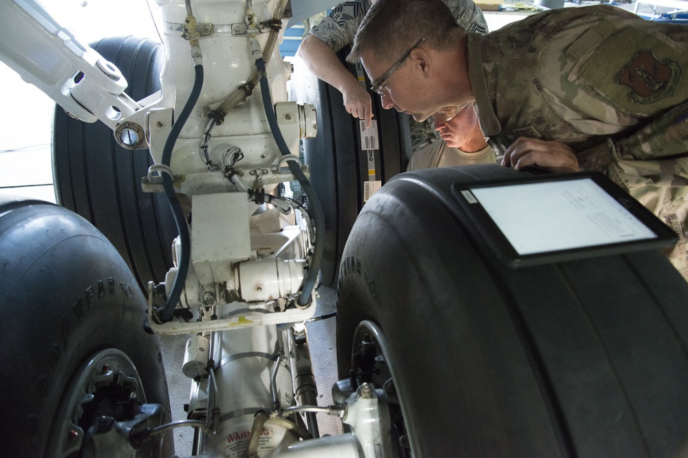 Utah Air National Guard KC-135R Stratotanker used for Hill engineer test-fit