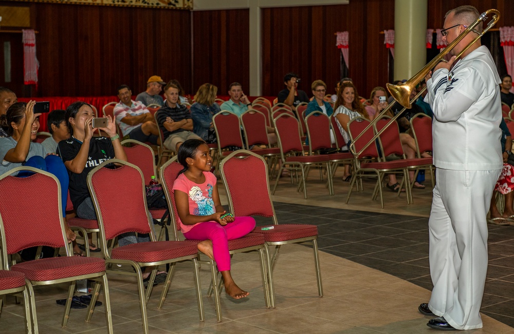 U.S. 7th Fleet Far East Edition Brass Band holds concerts at Palau Schools