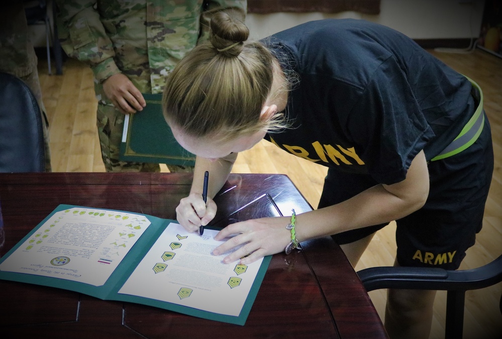 529th Support Battalion NCO Induction Ceremony Pre-Signing Event