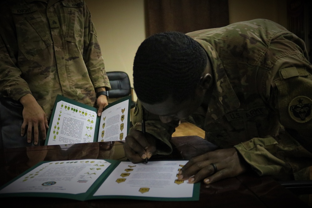 529th Support Battalion NCO Induction Ceremony Pre-Signing Event