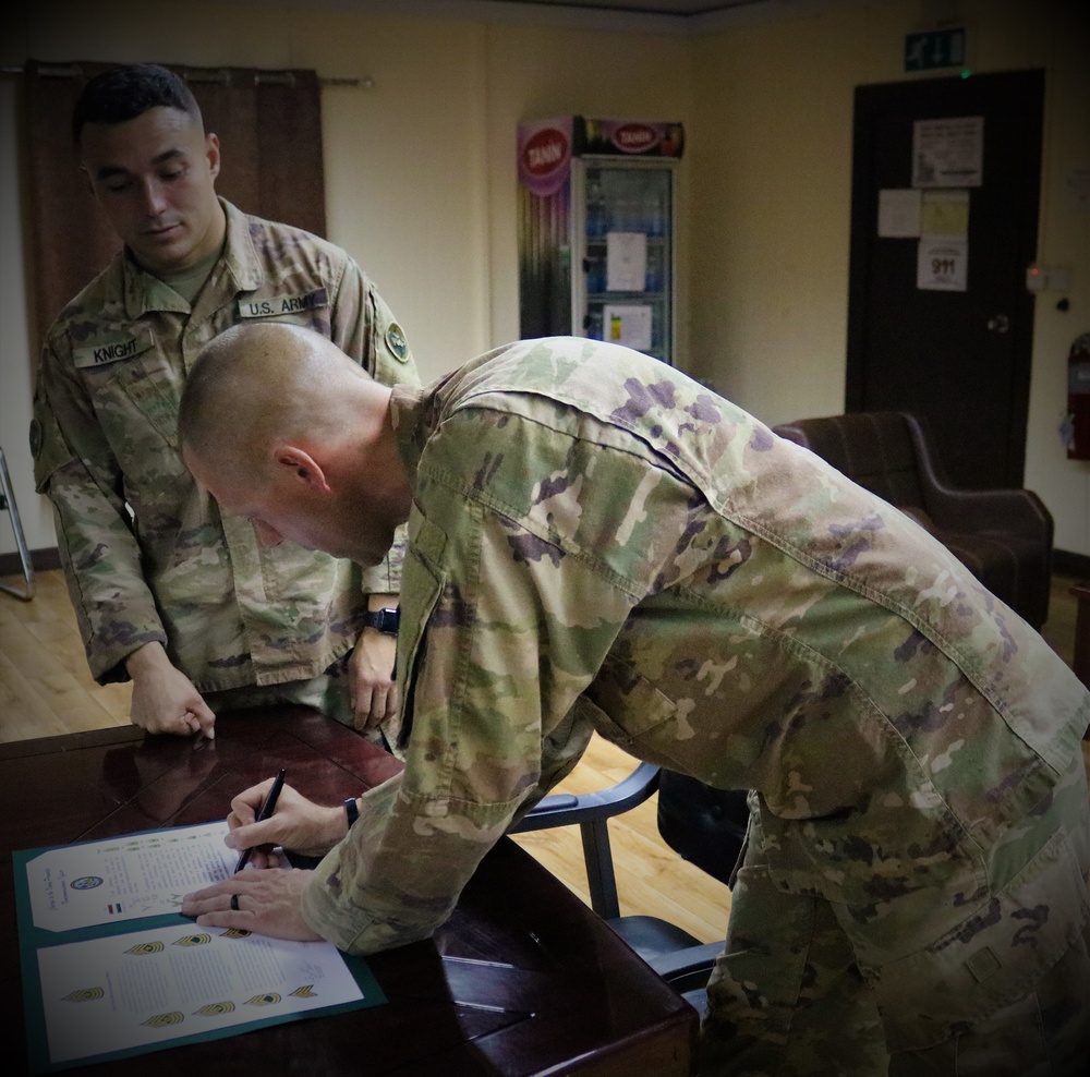 529th Support Battalion NCO Induction Ceremony Pre-Signing Event