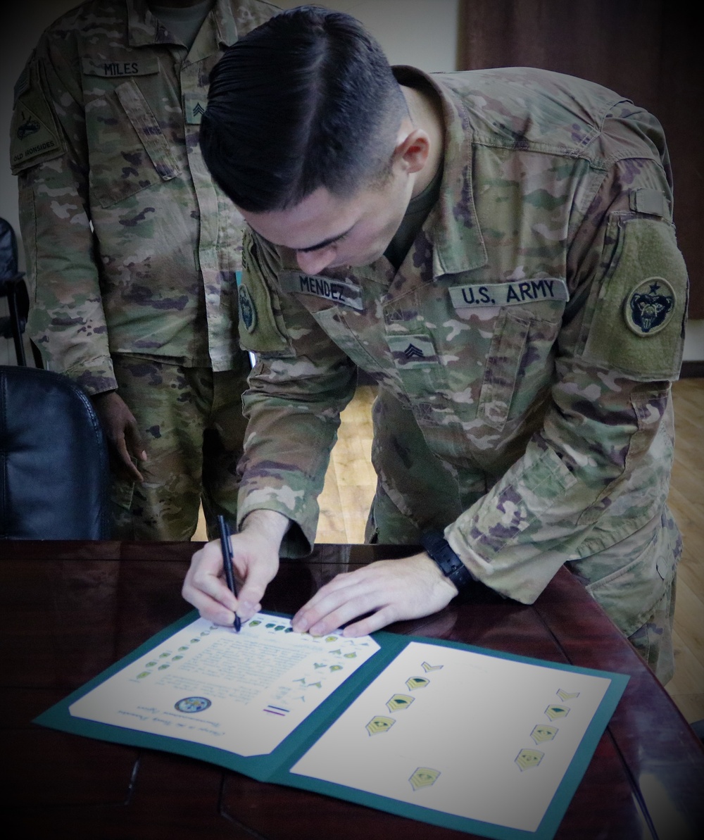 529th Support Battalion NCO Induction Ceremony Pre-Signing Event