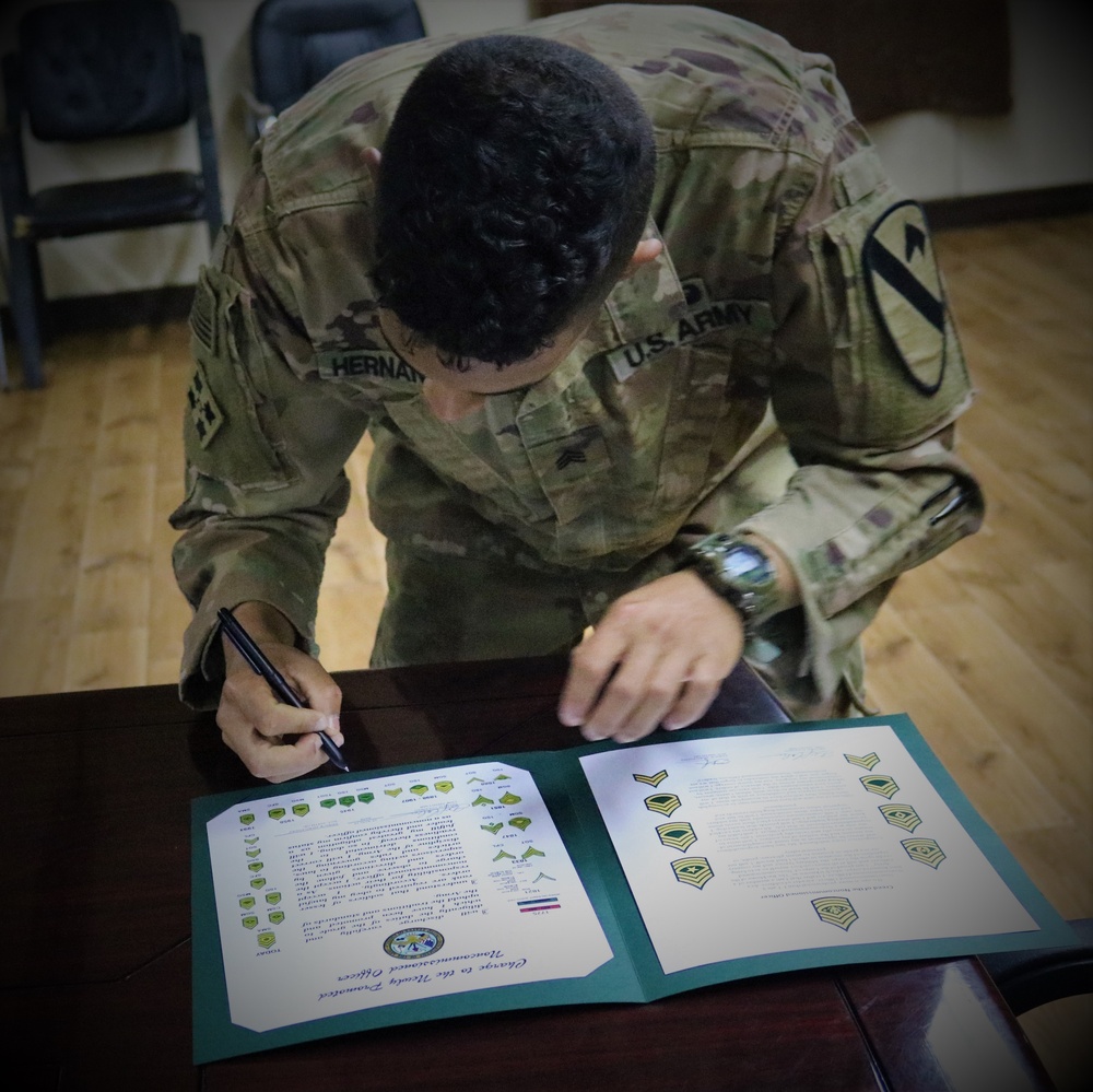 529th Support Battalion NCO Induction Ceremony Pre-Signing Event