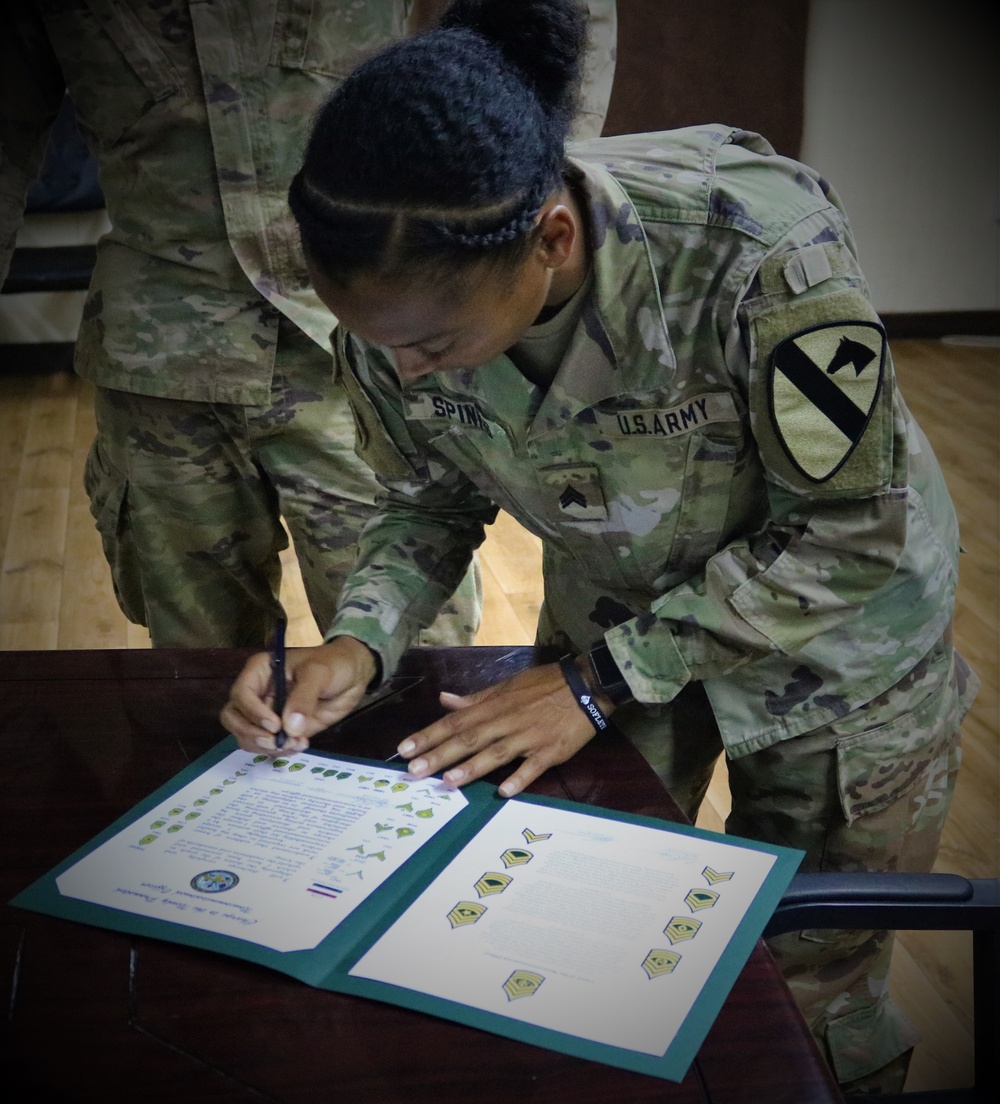 529th Support Battalion NCO Induction Ceremony Pre-Signing Event