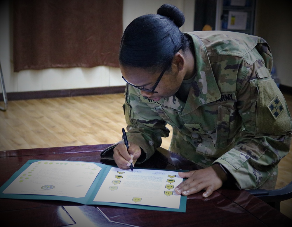 529th Support Battalion NCO Induction Ceremony Pre-Signing Event