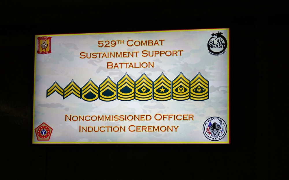 529th Support Battalion NCO Induction Ceremony