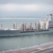 The underway replenishment oiler USNS Patuxent (T-AO-201) steams past