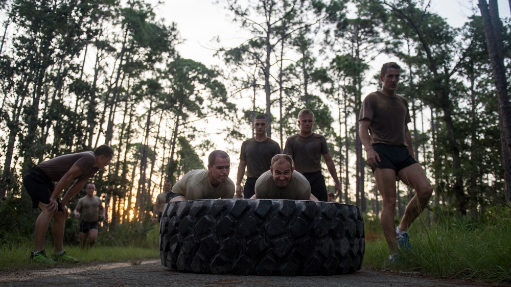 AFCDS Trainees perform Morning PT