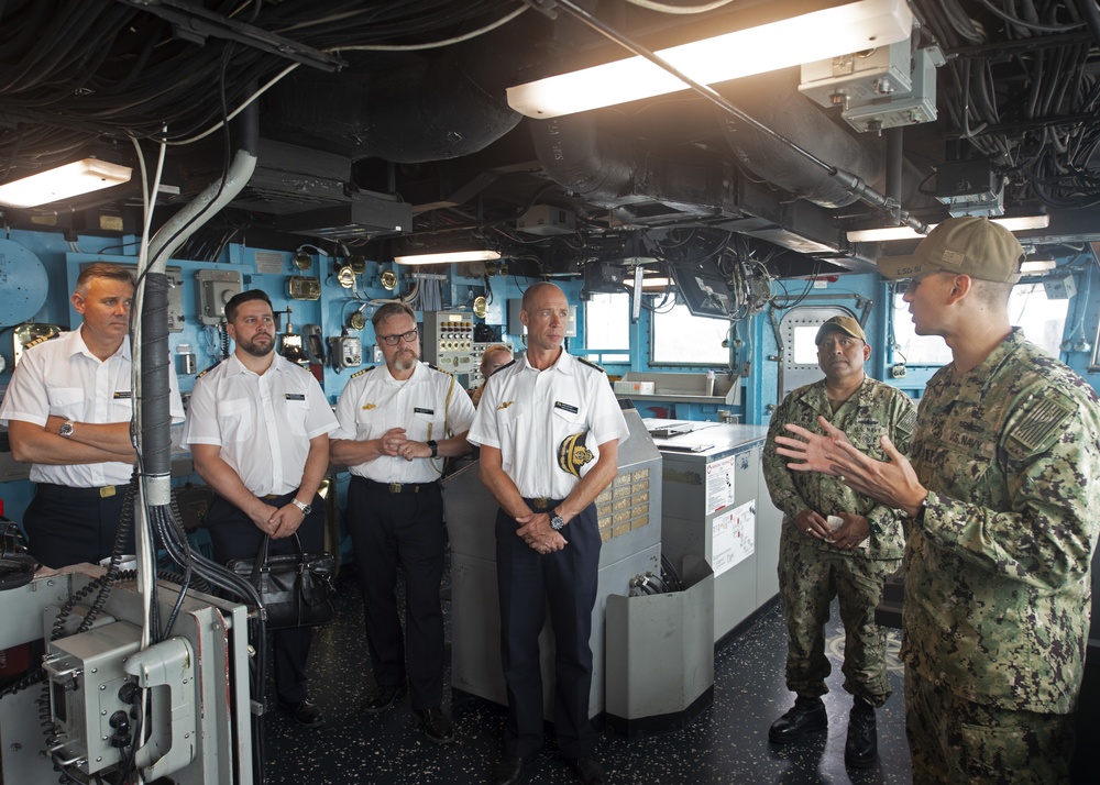 Swedish Chief of Staff Tours USS Oak Hill (LSD 51)