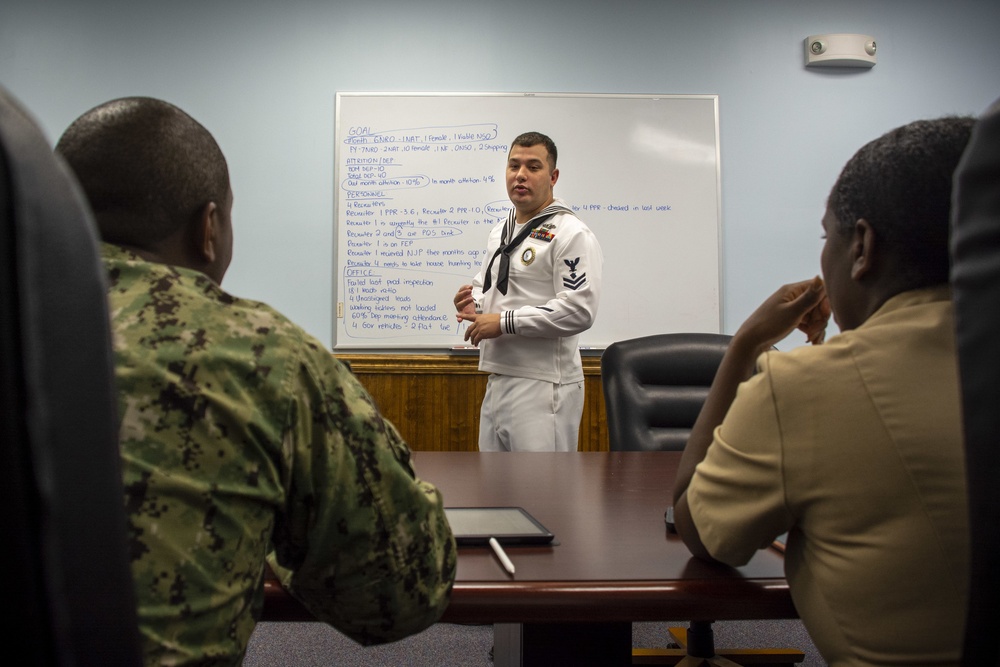 Recruiters attend Leading Petty Officer qualification board
