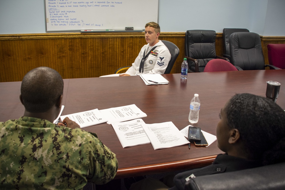 Recruiters attend Leading Petty Officer qualification board