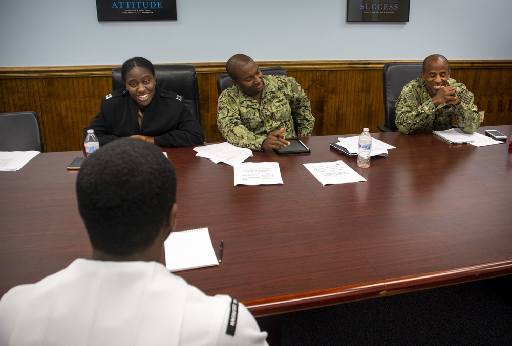 Recruiters attend Leading Petty Officer qualification board