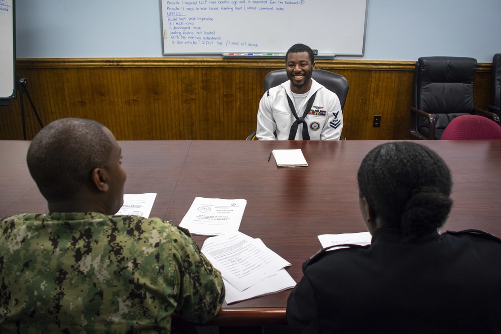 Recruiters attend Leading Petty Officer qualification board