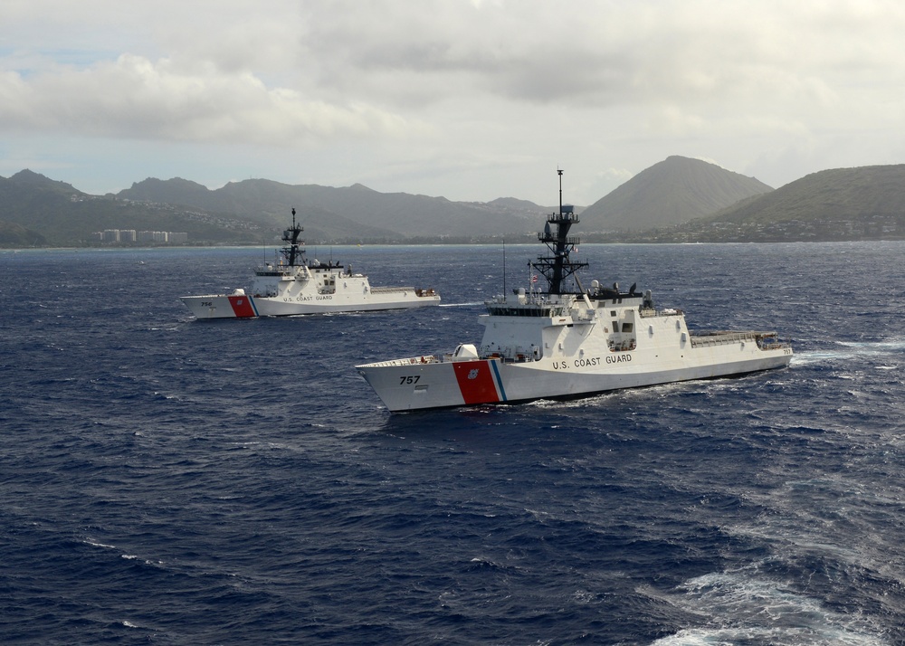 USCGC Midgett (WMSL 757) arrives to Honolulu for first time