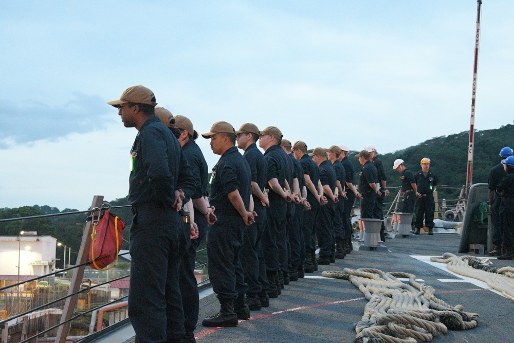 USS Gridley Transits the Panama Canal