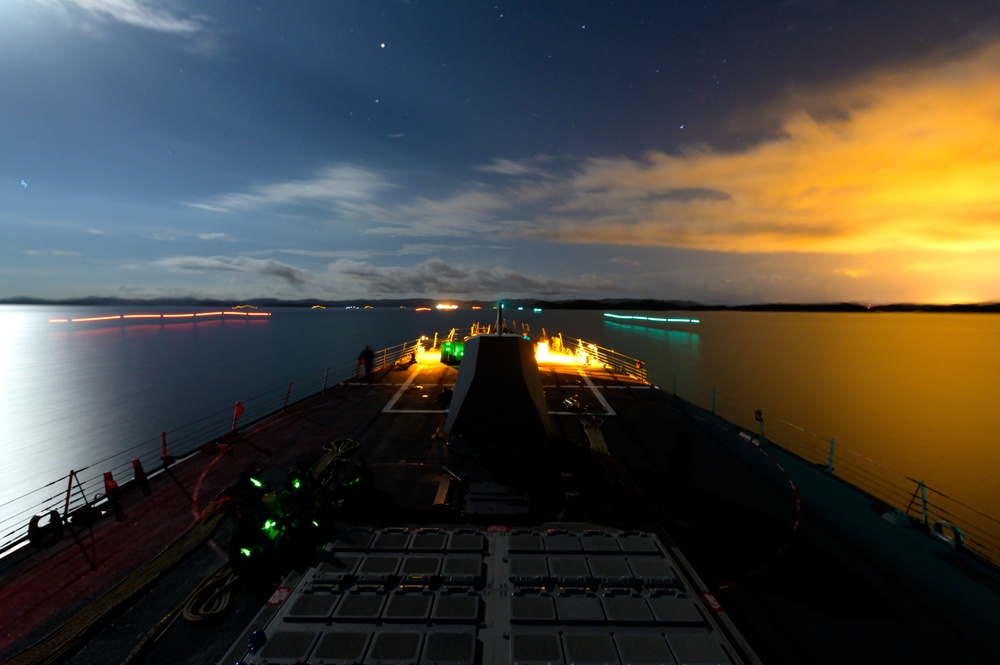 USS Gridley Transits Panama Canal