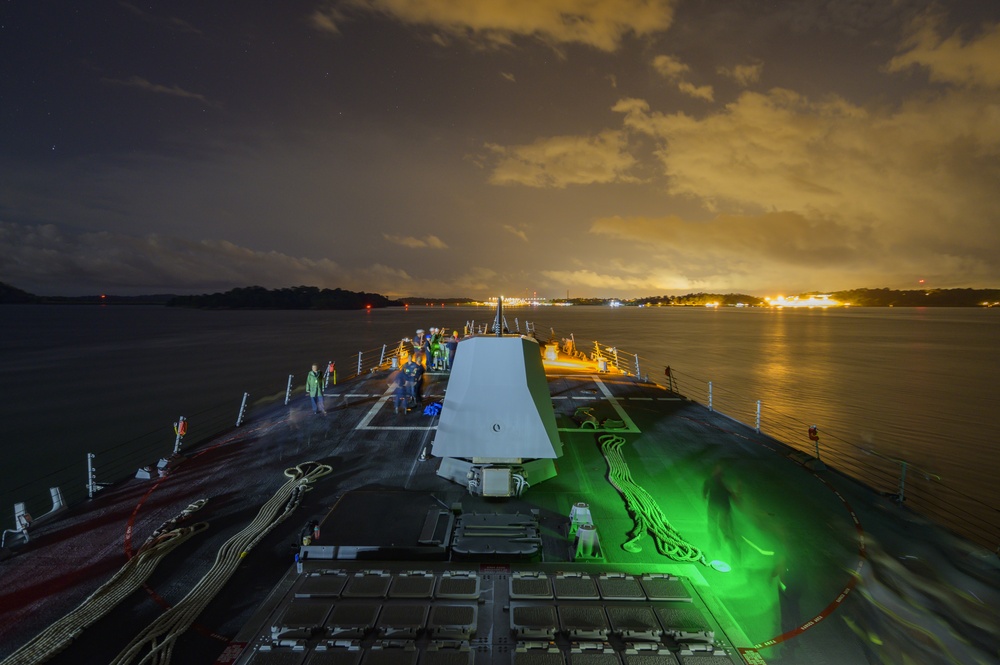 USS Gridley Transits Panama Canal