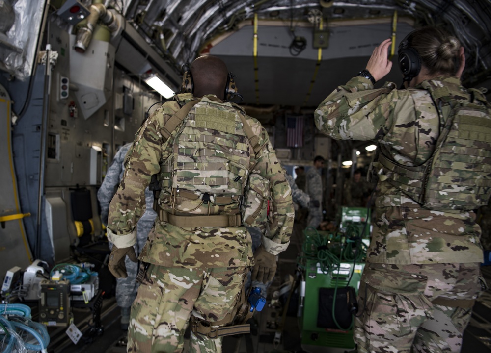 Patriot Warrior 2019 participants conduct training scenario at Minneapolis Air Reserve Station
