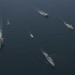 U.S. Navy and Coast Guard Sail in formation with the Malaysian Navy and Coast Guard