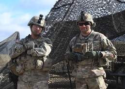 Maj. Atip Viskul and Maj. Edwin Rodriguez during Annual Training 2019