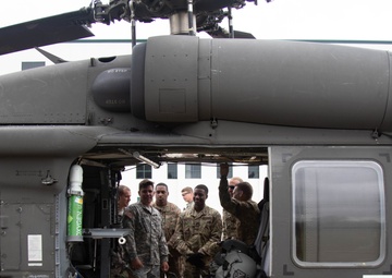 The 683rd Engineer Detachment reviews UH-60 shutoff procedures at CSTX 86-19-04