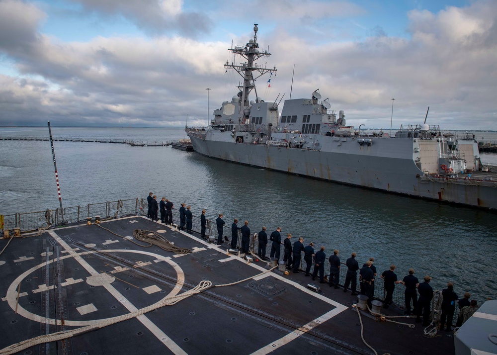 USS Gridley Visits Naval Station Norfolk
